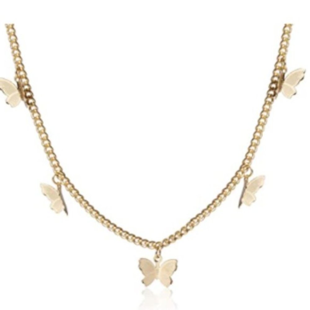 Brandy Melville Gold Butterfly Necklace Photo Card - Picture 2 of 4